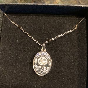 Franklin Mint sterling First Lady Rose Pendant ‘81